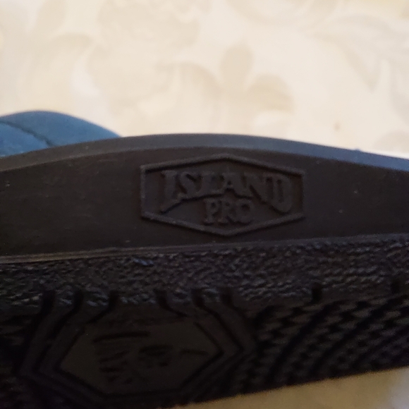 Island Slipper flip flops blue wave print handmade in Hawaii. Size 7men, 8 women - Picture 8 of 12